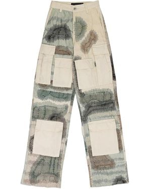 Who Decides War Embroidery Jeans - White