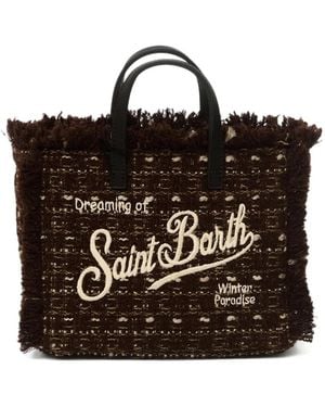 MC2 Saint Barth Mini Vanity Tweed Tote Bag - Black
