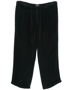 SEWMOD Drawstring Straight-Leg Trousers - Black