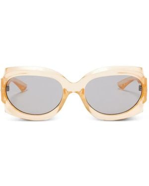 Le Specs Lunettes De Soleil Loveliness Monture Ovale - White