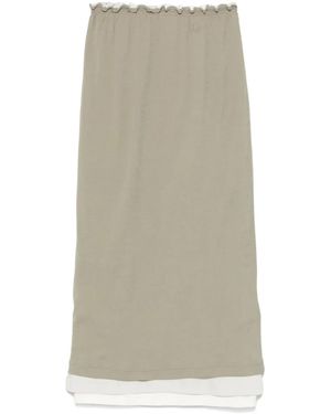 Jil Sander Cotton Midi Skirt - Natural