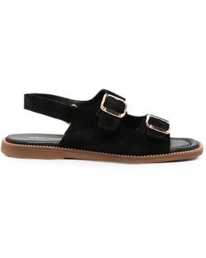 SERGIO MORETTI FIRENZE Buckle-Fastening Slingback Sandals - Black