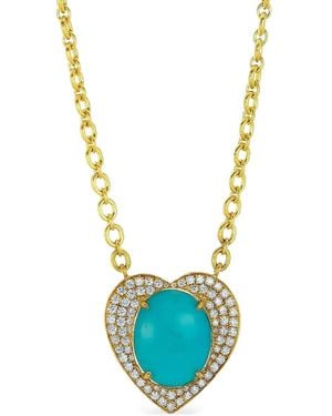 Irene Neuwirth Collar Con Turquesa Y Corazón - Azul