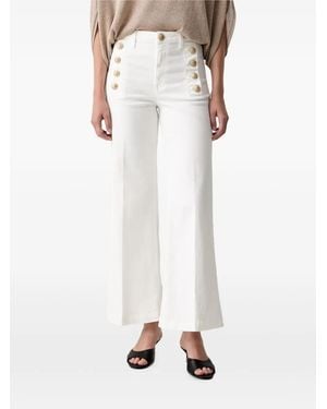 ViCOLO Cristina Wide-Leg-Jeans - Weiß