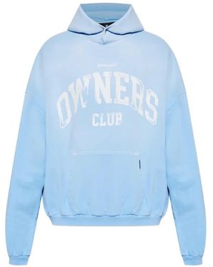 Represent Logo-Print Hoodie - Blue