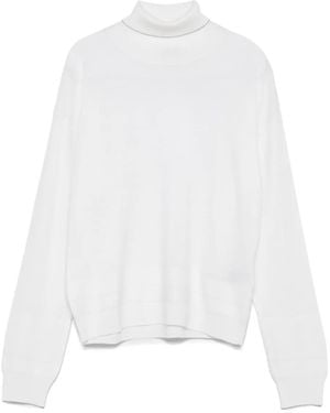 Eleventy Pull À Col Cheminée - Blanc