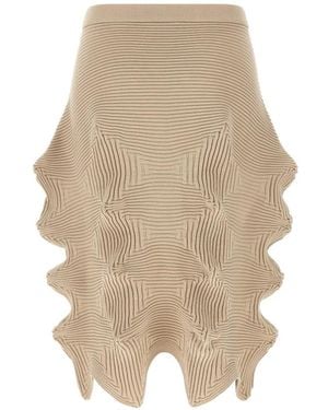Issey Miyake Linkage Asymmetrical Skirt - Natural