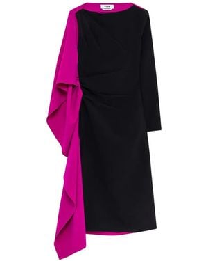 MSGM Asymmetrisches Midikleid - Schwarz