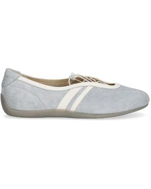 Vagabond Shoemakers Hollie Lace-Up Suede Ballet Flats - White