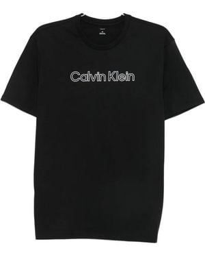 Calvin Klein Logo-Print T-Shirt - Black