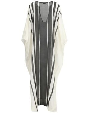 Tom Ford Abito Lungo Con Scollo A V - Nero