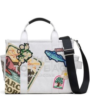 Marc Jacobs ザ キャンプ トート バッグ パッチワーク デニムハンドバッグ M - ブルー