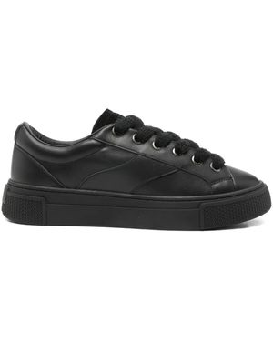 State of Order Logo-Detail Lace-Up Trainers - Black