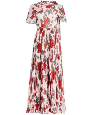 Huishan Zhang Floral Maxi Dress - Red