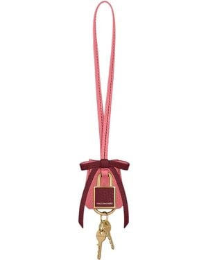 Maison De Sabre Bow Padlock Bag Charm - White