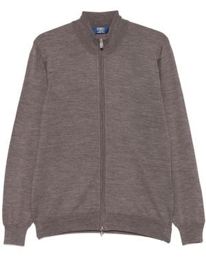Fedeli Cardigan mit Reißverschluss - Braun