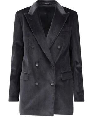 Tagliatore Blazer Côtelé À Boutonnière Croisée - Black
