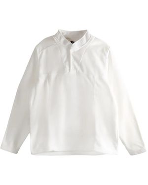 Malbon Golf Band-Collar Polo Shirt - White