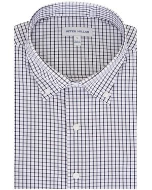 Peter Millar Hanford Check-Pattern Button-Down Shirt - Black