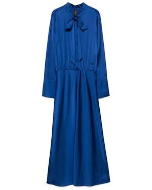 Marc Cain Satin Midi Dress - Blue
