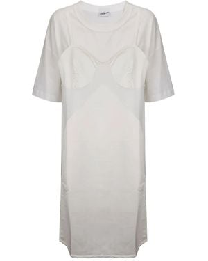 VAQUERA Slip T-Shirt Midi Dress - White