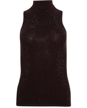 David Koma Rhinestone-embellished top - Schwarz