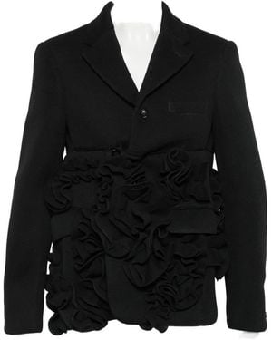 Comme des Garçons Ruffled Blazer - Black