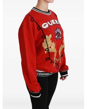 Dolce & Gabbana Sequin-Embellished Embroidered Sweater