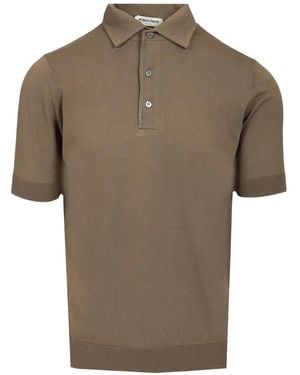 Al Duca d'Aosta Ribbed-Trim Polo Shirt - Brown
