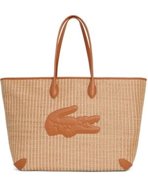 Lacoste Sac Porté Épaule À Appliqué Logo - Natural