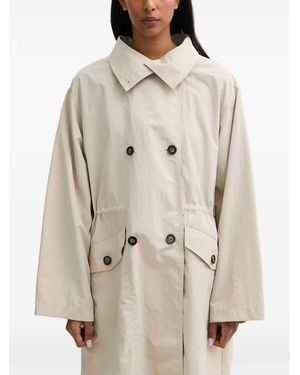 Marc O' Polo Double-Breasted Hooded Coat - Natural