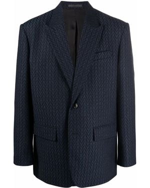 Valentino Garavani Pinstriped Suit Jacket - Blue
