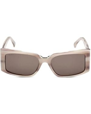 Max Mara Eyewear Lunettes De Soleil À Monture Rectangulaire - Gris
