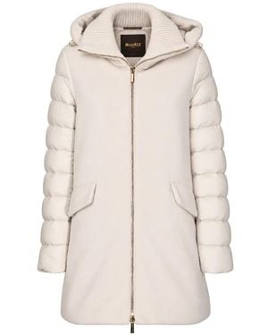 Moorer Padded-Sleeve Hooded Coat - Natural