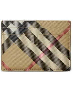 Burberry Beige Nova Check Lederen Portemonnee - Meerkleurig