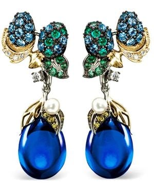 Anabela Chan 18K Diamonds And Gemstones Earrings - Blue