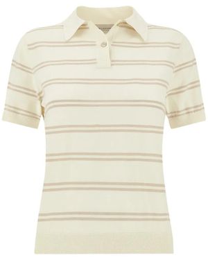 Paul & Shark Striped Short-Sleeve Polo Shirt - White