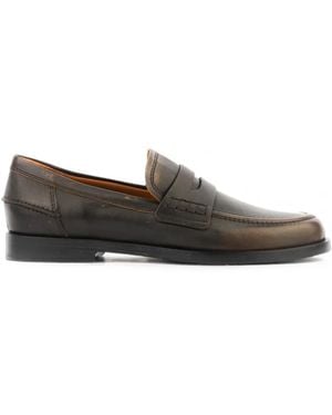 Roberto Festa Caty Brushed Leather Loafers - Brown