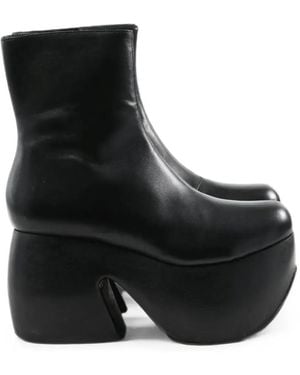 Comme des Garçons Platform Ankle Boots - Black