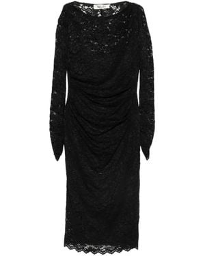 Diane von Furstenberg Darrius Long-Sleeve Mini Dress - Black