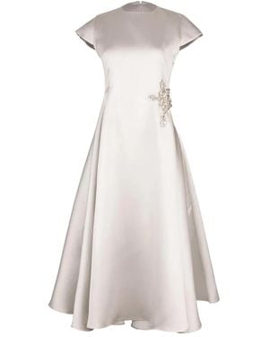 Marques'Almeida Crystal-Embellished Midi Dress - Natural