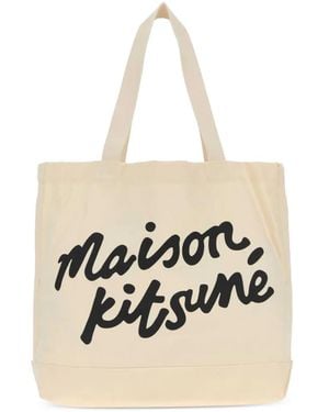 Maison Kitsuné Logo Tote Bag - Natural