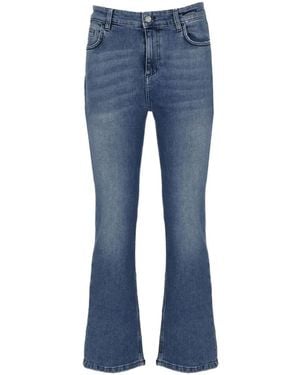 Marella Logo-Patch Faded Jeans - Blue