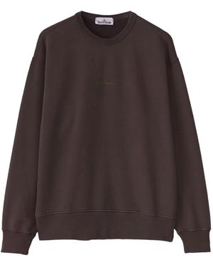 Stone Island Logo-Print Sweatshirt - Brown