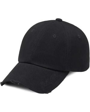 Etudes Studio Distressed Embroidered Baseball Cap - Blue