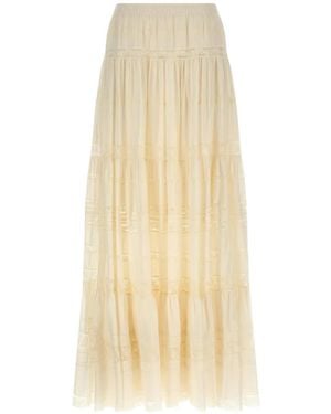 Ermanno Scervino Lace Insert Maxi Skirt - White