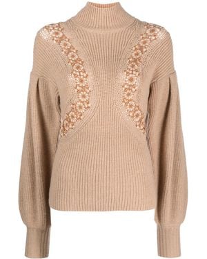 Ulla Johnson Maglione Con Dettaglio All'Uncinetto - Neutro