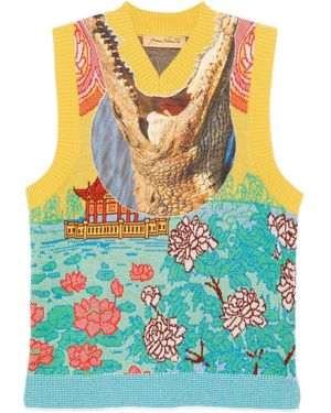 PENULTIMATE Graphic-Print Vest - Grey