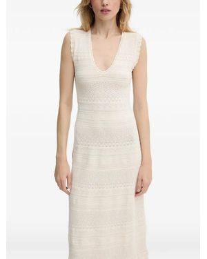 Morgan Knitted Midi Dress - White