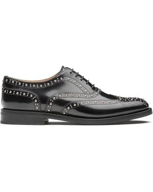 Church's Elegant Brogue Oxford Lace-Ups With Micro Studs - Black